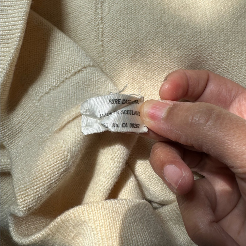 Vintage 70s cashmere cardigan pocket Edward Chapman Ballantyne of Peebles 100% - Picture 7 of 8